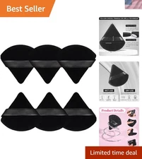 Comfortable Triangular Makeup Puff Set - 6 Pcs for Easy Handling & Application