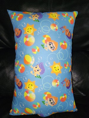 NEW Handmade Kids Blue Bubble Guppies Travel Nap throw pillow 14''X9''
