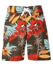 GYMBOREE SWIM SHOP SURFBOARDS N HIBISCUS FLOWER SWIM TRUNKS 3 4 5 6 7 10 12 NWT