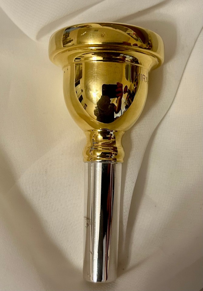MIRAPHONE CC18 Tuba Sousaphone mouthpiece 32mm medium deep cup GOLD TOP