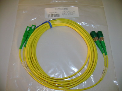 FC-APC SC-UPC DUPLEX 9/125 SINGLEMODE FIBER OPTIC PATCH CABLE FIS NEW IN BAG