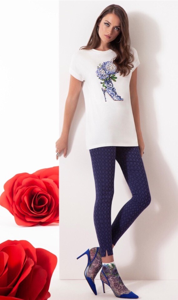 ALTRA Leggings OMSA motivo geometrico Tasche finte sul fronte e vere sul retro a SALDO