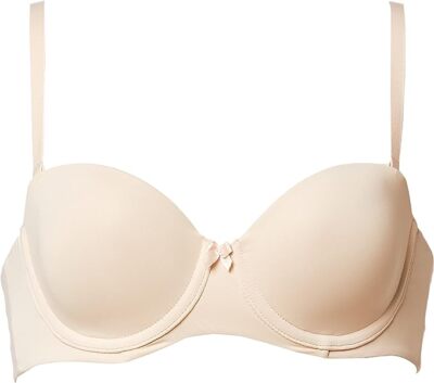 Women's Microfibre Strapless Removable Straps Bra Sand Pale Nude - 32A/34B/38B