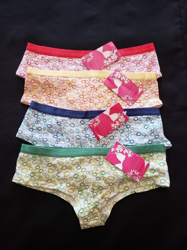 Lot 4 Pcs Pack Women Cotton Boyshorts Underwear Boxer Shorts Panties Size Small  - Afbeelding 1 van 5