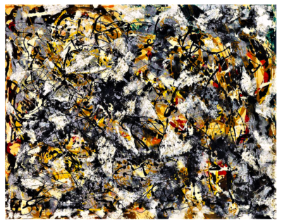 JACKSON POLLOCK - COMPOSITION WITH RED STROKES - 8