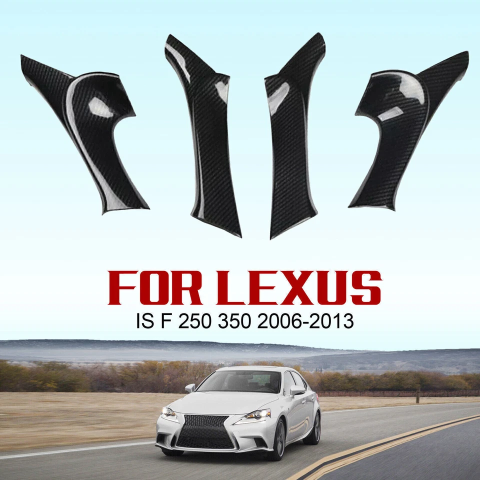 Carbon Fiber Interior Door Armrest Panel Trim For Lexus IS F 250 350 2006-2013 - Image 3 of 4