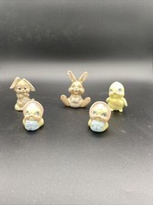 Mixed Lot Of 5-vintage Easter Bunnies And Chi...