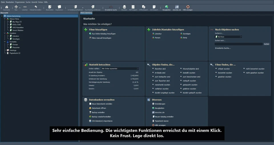 Stecotec Filmverwaltung Pro - Verwalte deine DVD- und Blu-ray-Sammlung am PC - Bild 3 von 4