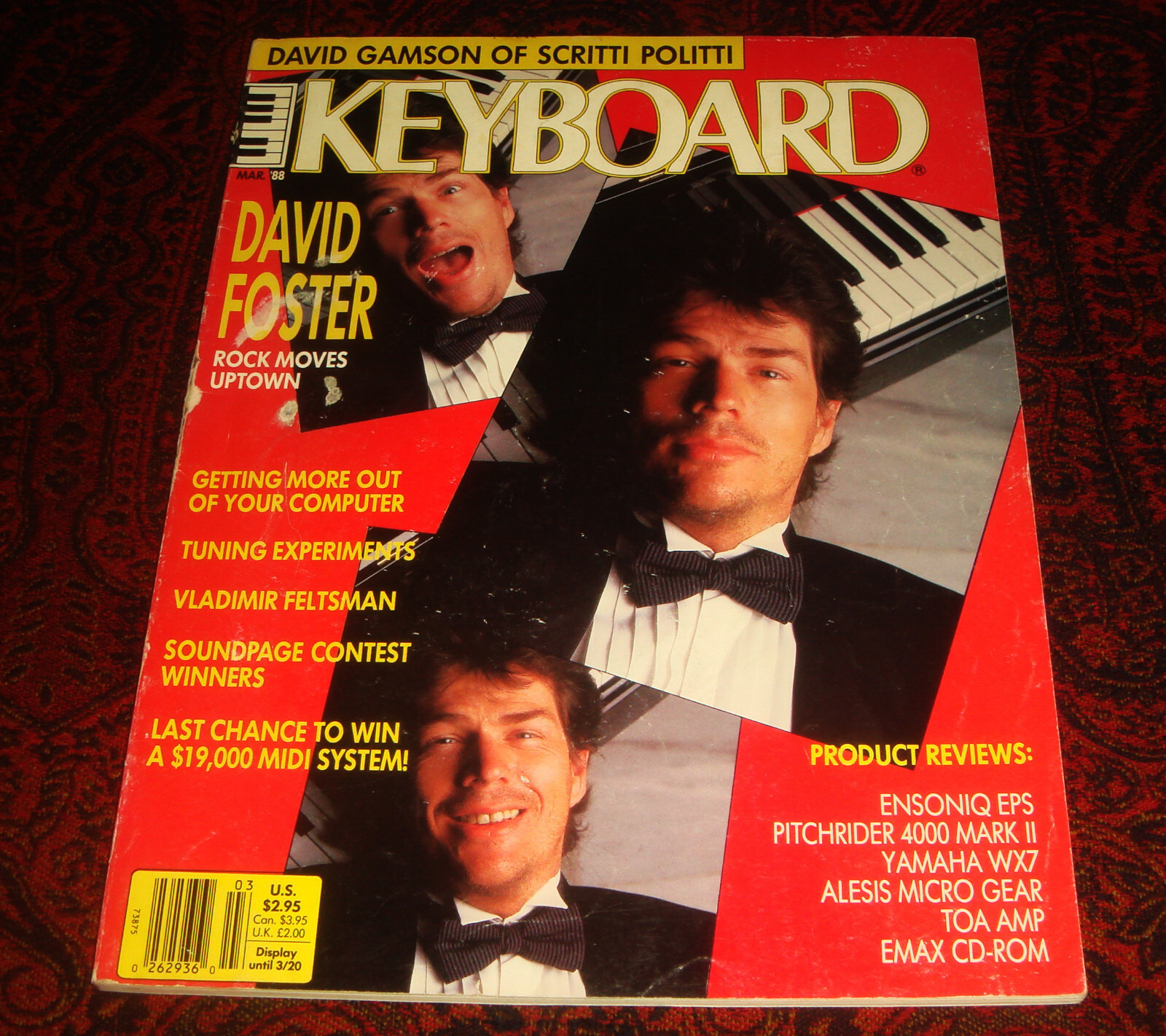 Keyboard Magazine March 1988 – David Foster & Scritti Politti's David Gamson-image