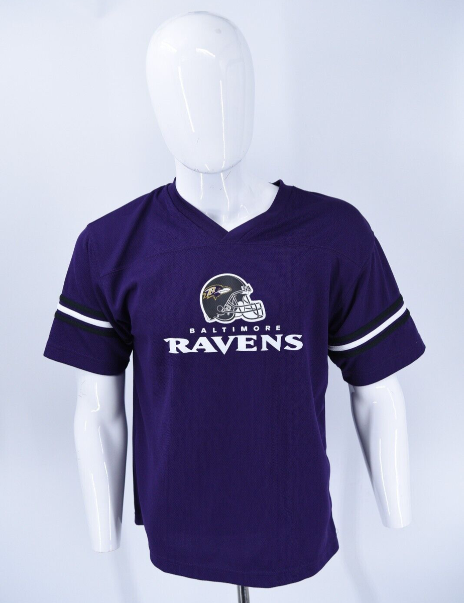 Vintage Baltimore Ravens NFL Helmet Logo Jersey Youth XL (18-20) Purple