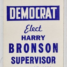 1940s Harry Bronson Supervisor Town Ava Oneida County New York Democratic Party