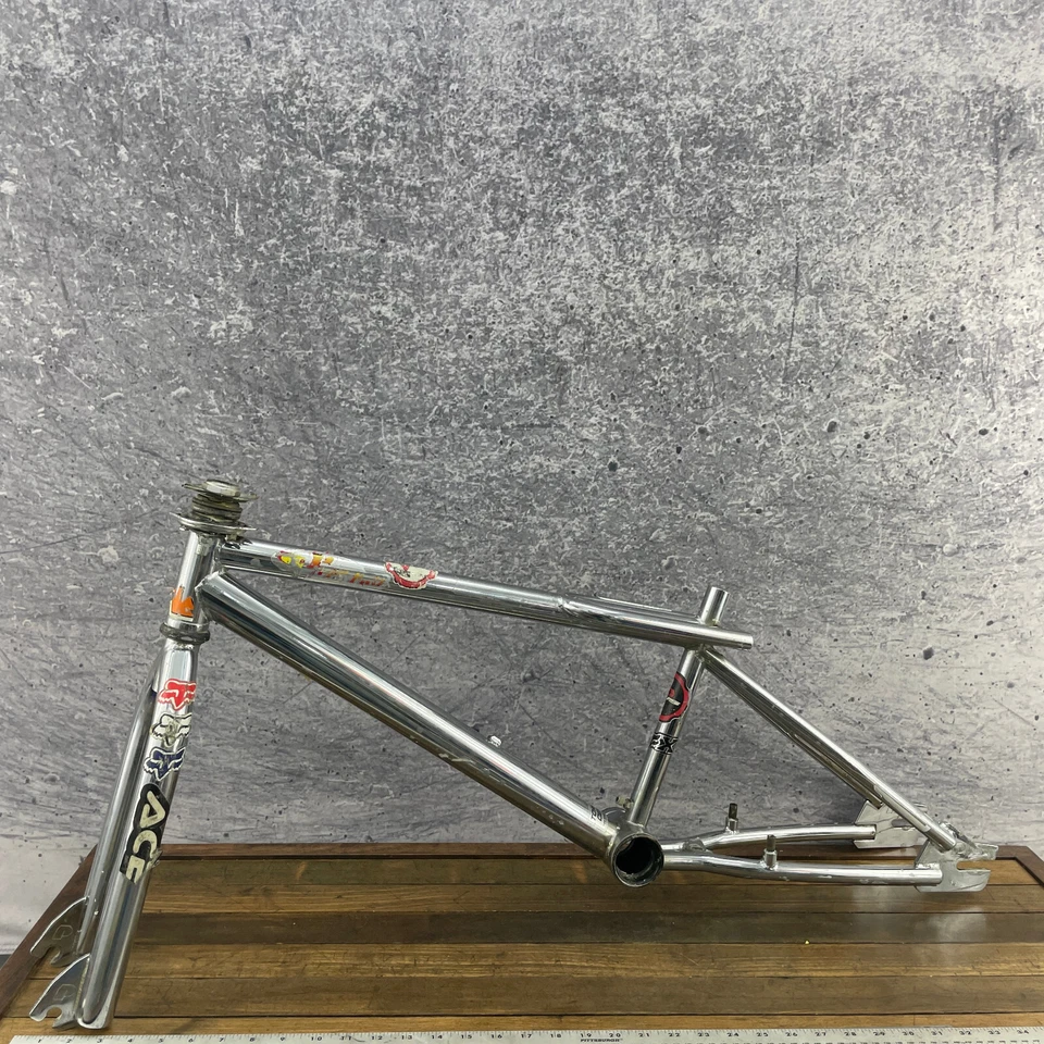 Garfo Powerlite FS Pro quadro EUA old school BMX estilo livre 20 4130 amassados 95 anos 90 - Imagem 3 de 4