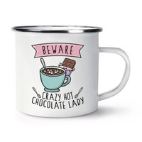Beware VerrüCkte HeißE Schokolade Damen Emaille Tasse Scherz Mutter Muttertag
