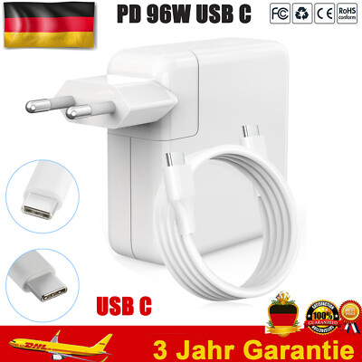 96W USB C Netzteil Ladekabel Ladegerät Für Apple MacBook Air/Pro Dell Lenovo HP