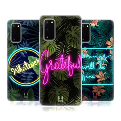 HEAD CASE DESIGNS TROPISCHE TYPOGRAFIE SOFT GEL HANDYHÜLLE FÜR SAMSUNG HANDYS 1