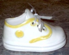 Ceramic Baby Shoe -First Tree Ornament