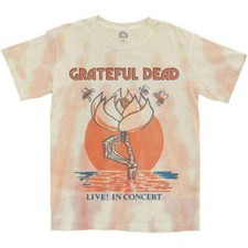 The Grateful Dead 'Sugar Magnolia' White Dip Dye Wash T shirt - NEW