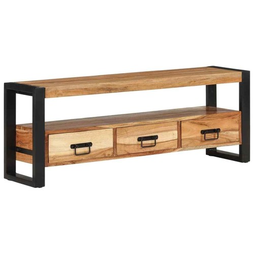 Camerina TV Cabinet 120x30x45 Solid Wood Acacia,TV Stand & Centre,TV L9U8