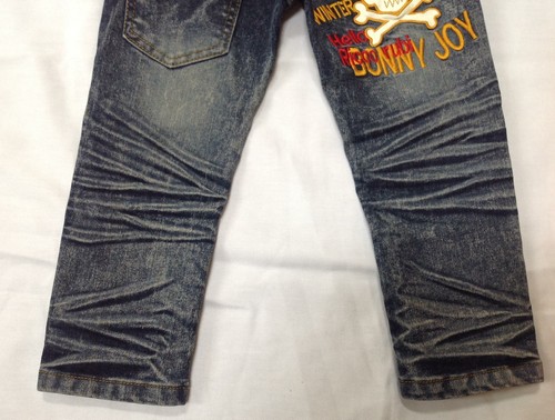 Kids boy Ricco-rubi embellished acid-whiskered cropped hipster skinny jeans 4 5 - Picture 5 of 6