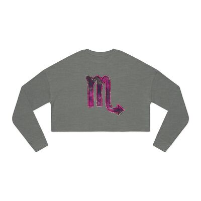 Scorpio Zodiac Cropped Sweatshirt - Women Horoscope Top, Astrology Fleece Fleets