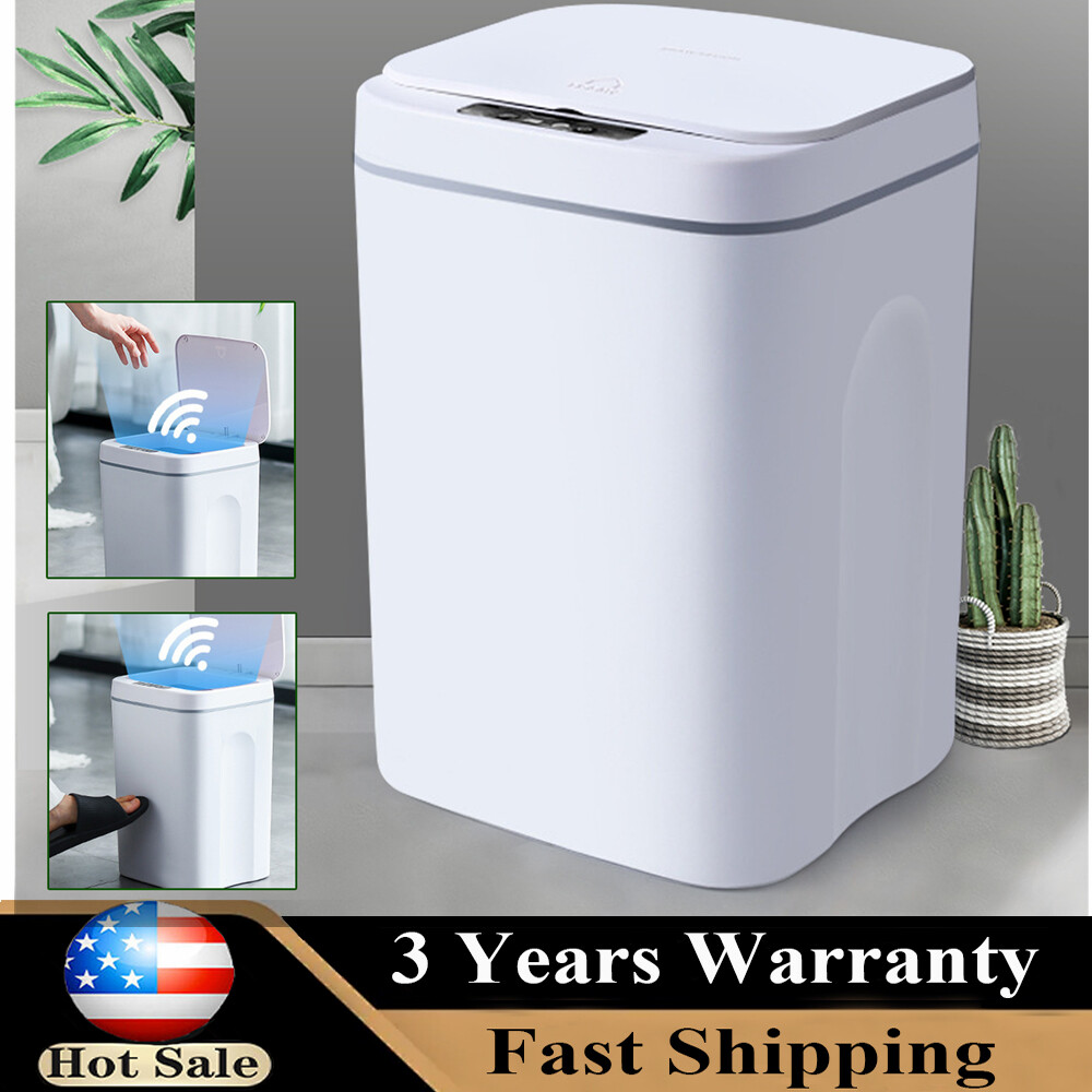 Touchless 4.22 Gallon Automatic Motion Sensor Smart Trash Can Bathroom Trash Can