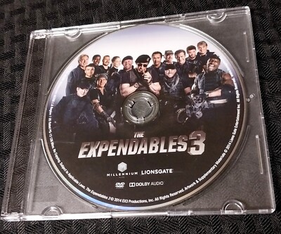 Expendables 3 DVD Action Thriller Movie 2014 Sylvester Stallone Disc Only WS VG!