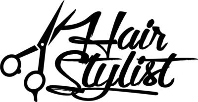 5'' Hair Stylist Decal Sticker Beauty Style Fashion Scissor Salon Cutter Decor