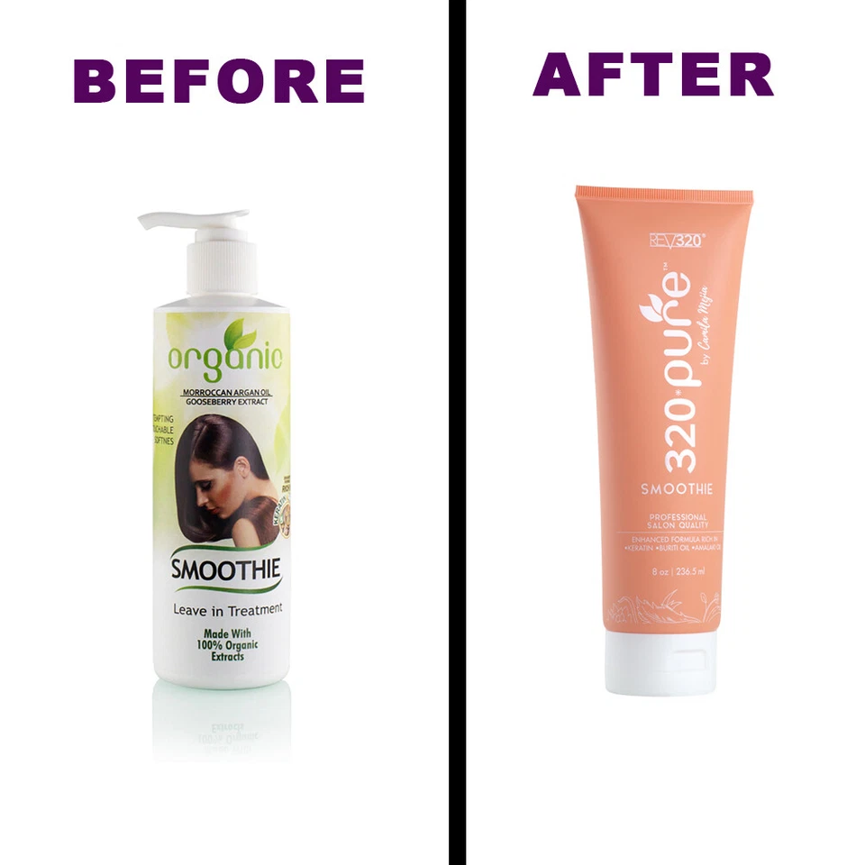 SMOOTHIE 8 oz (3-PACK) LEAVE-IN TREATMENT. KERATIN, MOROCCAN ARGAN OIL - Image 2 of 3