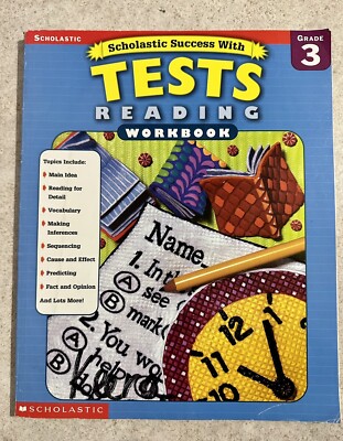 Scholastic Success With Tests Reading Workbook Grade 3, Test Prep ...