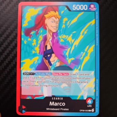 Marco OP08-002 (Leader Card) Two Legends ONE PIECE Card TCG Near M English  | eBay
