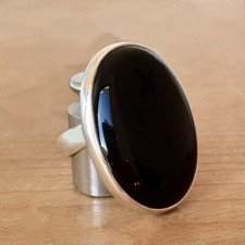 Nice Black Onyx Gemstone 925 Sterling Silver Handmade Ring All Size S-40