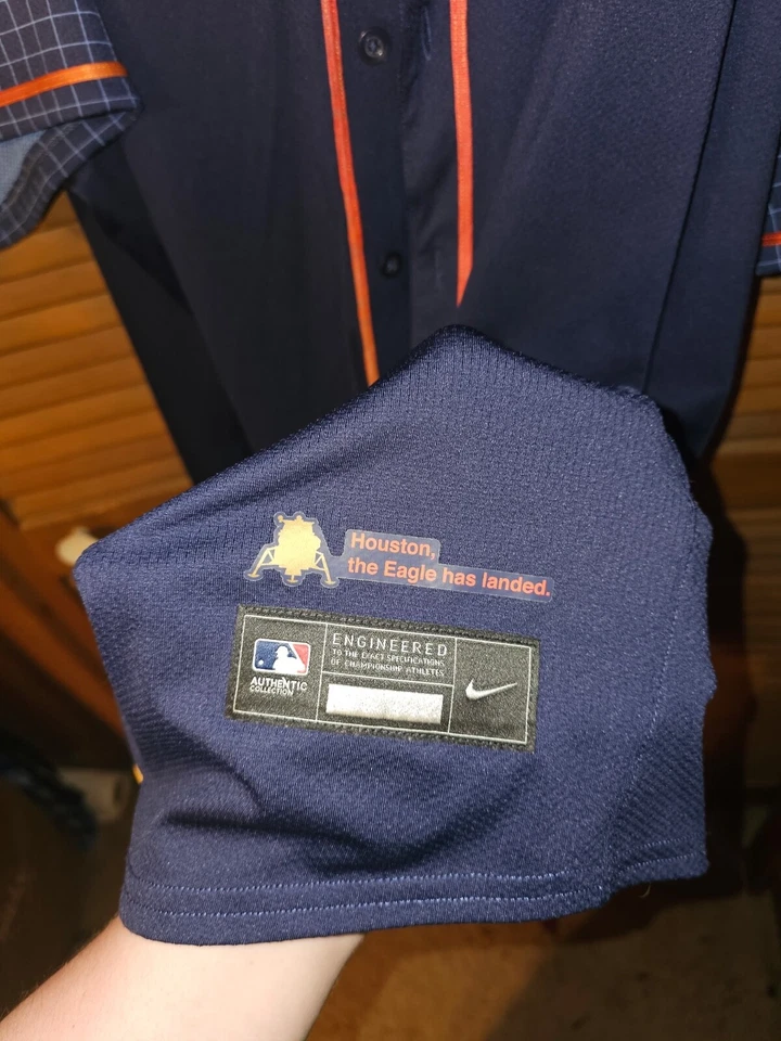 Houston Astros Jose Altuve #27 Nike Navy City Connect Official MLB Elite Jersey - Image 4 of 4