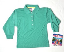 Vintage Levis Shirts Green Kids Girls Polo Shirt Size 4 New Long Sleeve