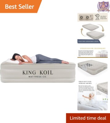 Adjustable Plush Firm California King Air Mattress - Ideal for Home and Camping