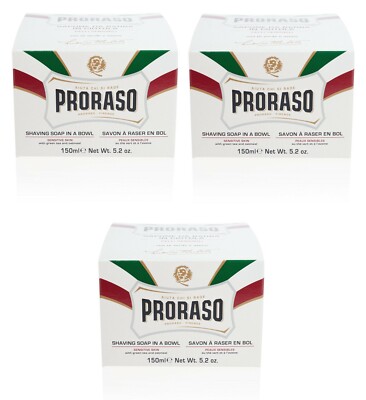 *Dreifachpackung* Proraso Rasierseife für empfindliche Haut grüner Tee & Haferflocken 150ml