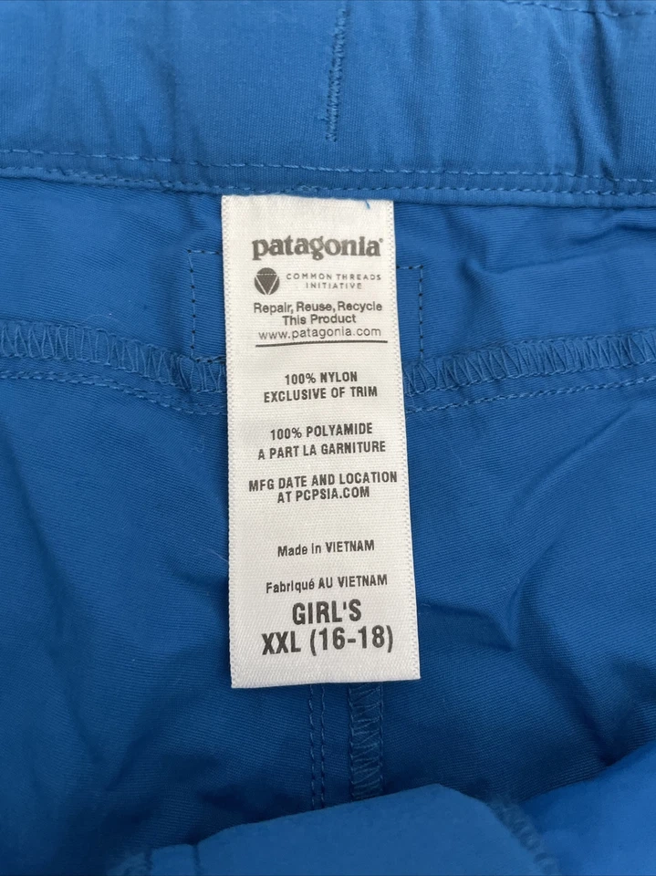 Pantalones Cortos Niñas Patagonia XXL 16-18 Hasta la Rodilla Azul Foto 2 de 4