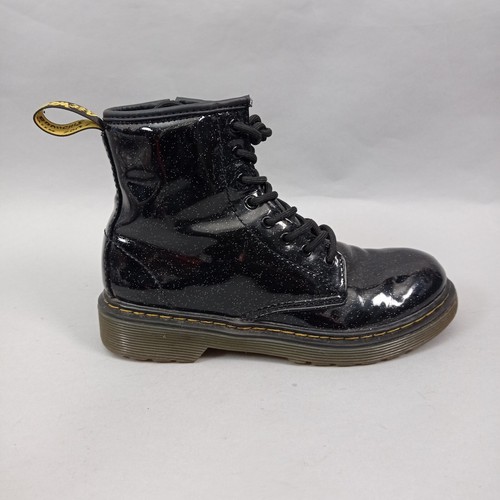 Botas para niñas Dr. Martens Reino Unido 1 escuela negra con cordones brillantes Doc Martens | eBay
