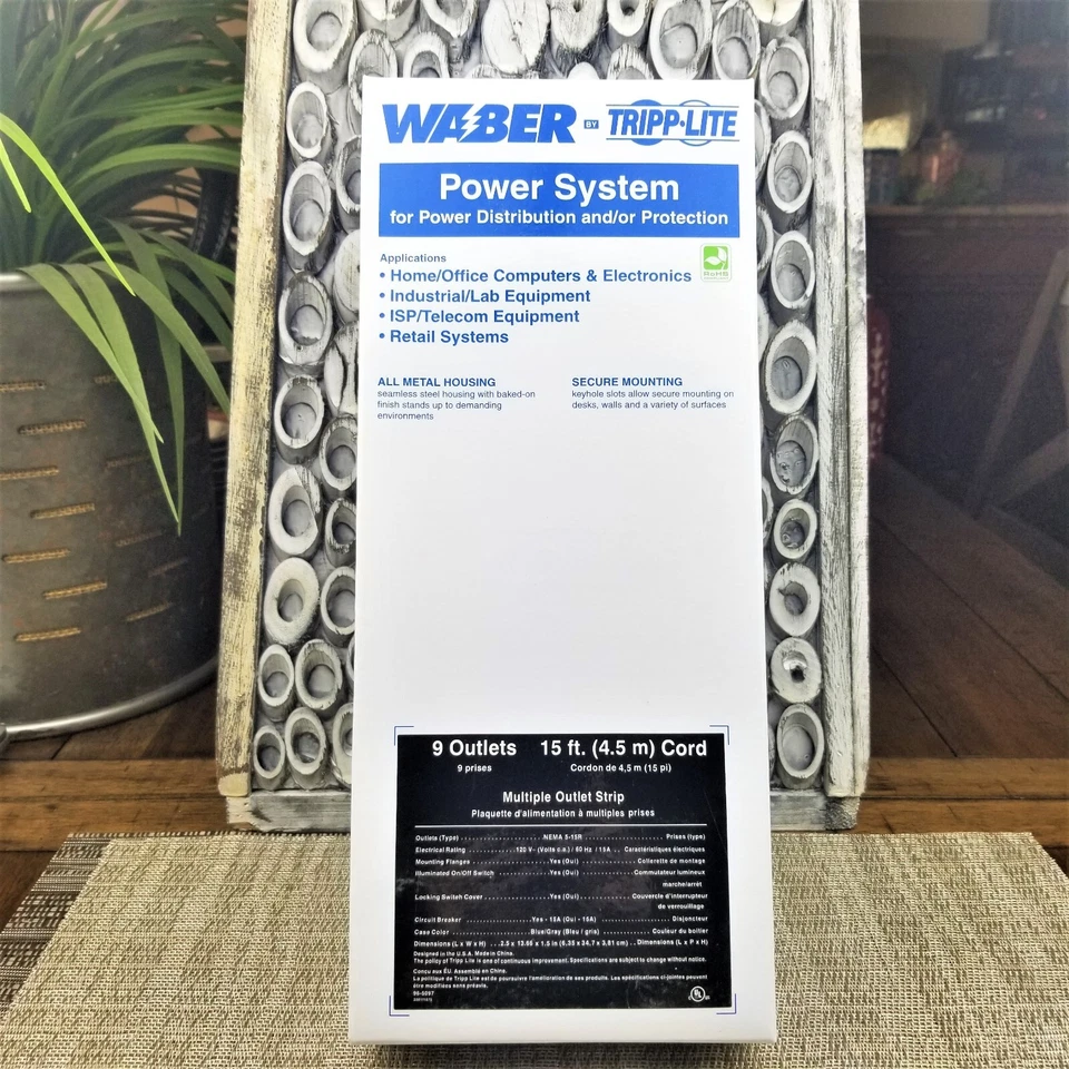 Waber Tripp Lite Model UL17CB-15 9 Outlet Industrial Lab Power Protection Strip - Image 2 of 4