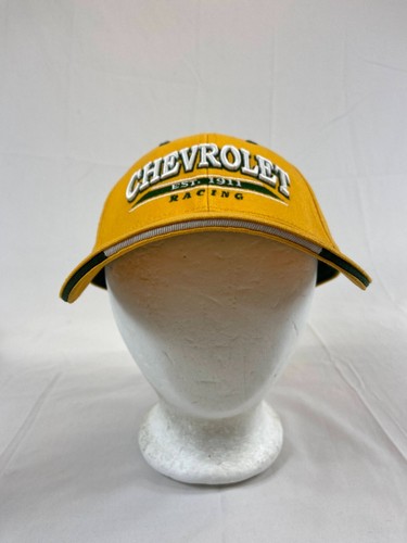 Chevrolet Racing Baseball Cap Strapback Hat Yellow Cars Cruisin Sports OSFM