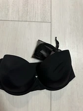 NWOT Victoria's Secret Lined Multi-way Strapless Bra Sz 32DD Black