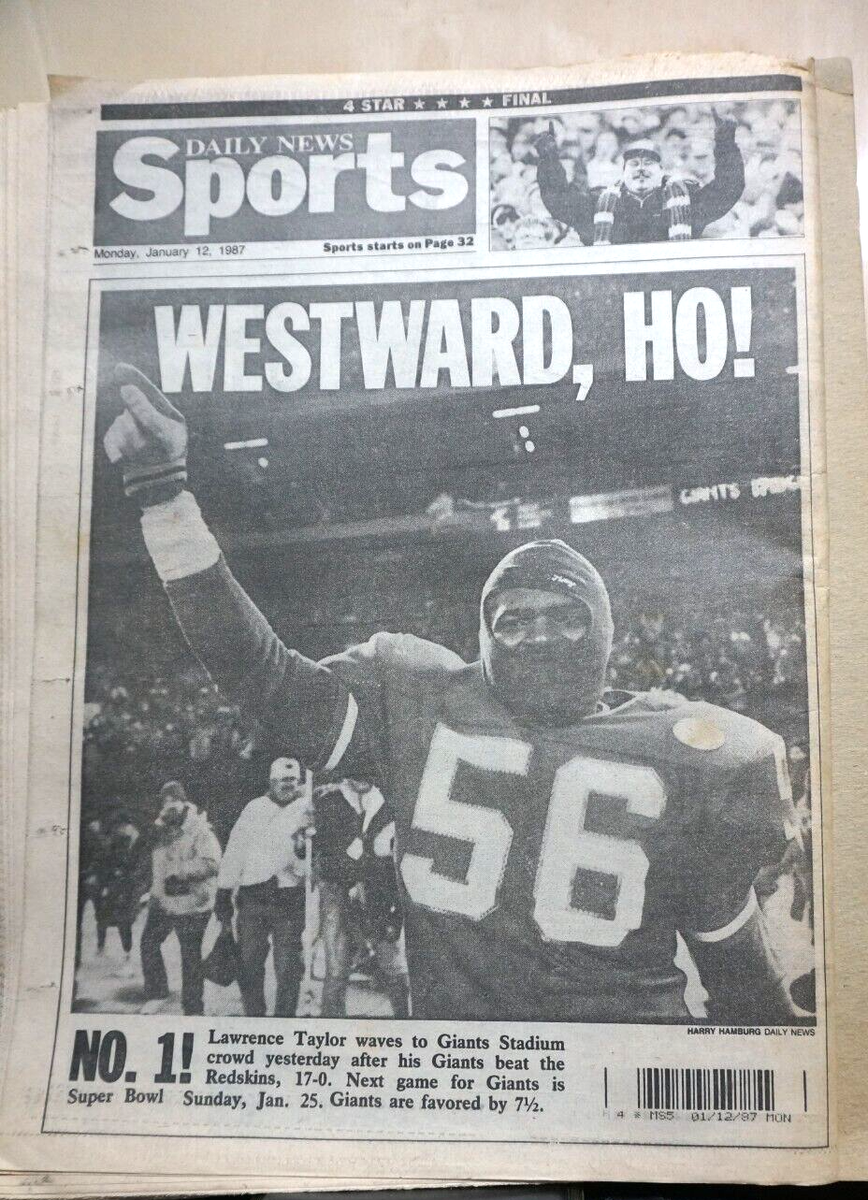 Giants Win Super Bowl-New York Daily News January 12, 1987-Full