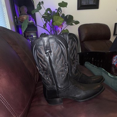 Dan Post mens 11 Black Leather Western Cowboy Boots MPN 627