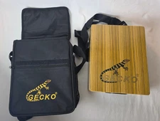 Gecko Cajon hand percussion travel drum C-68Z, w/case