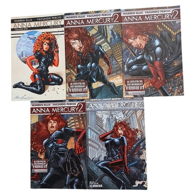 Anna Mercury Comic Lot Vol 1 The Cutter + Vol 2 #1-3 Wraparound Artbook 5 Books