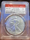 2021 S- American Silver Eagle- PCGS- MS69- First Strike- Type 1- Emergency Issue
