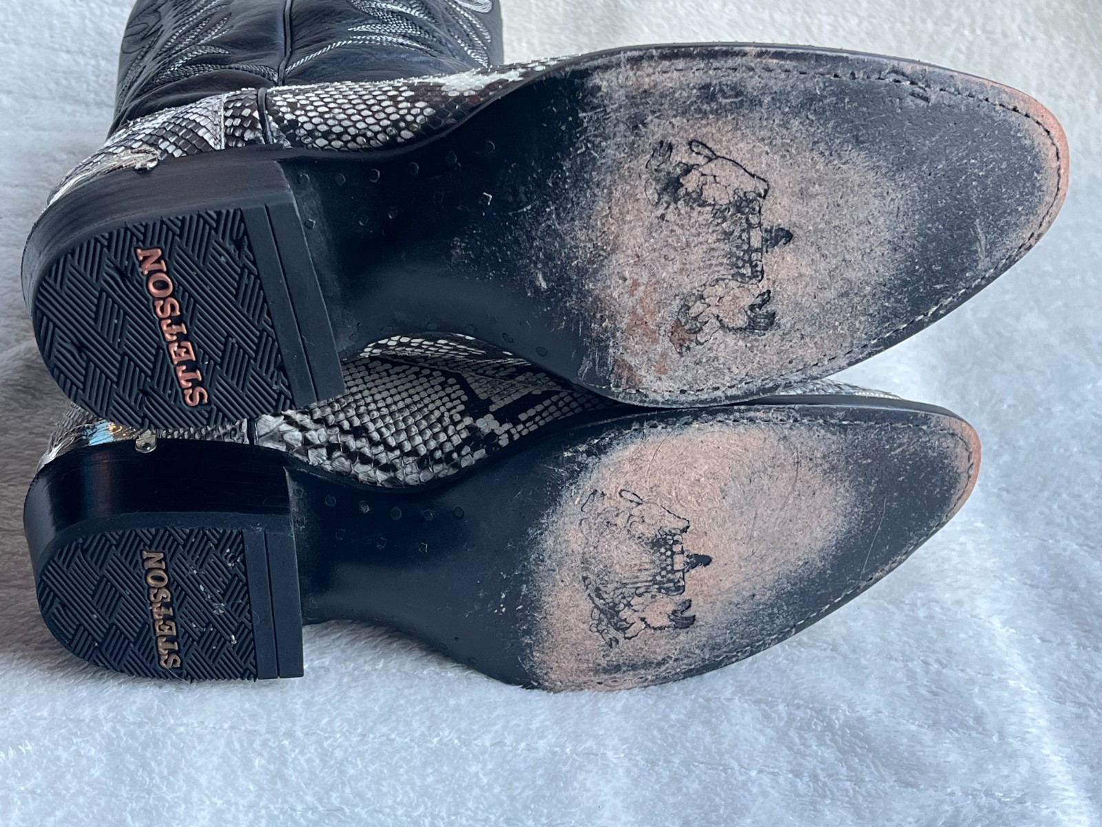 Stetson Snake skin leather Python Western Cowboy … - image 21