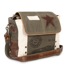 vintage crafts Leather Star Shoulder Bag adjustable leather handle leather tr...