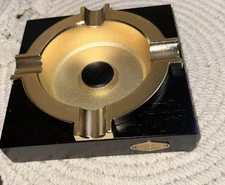 NIB New Cigar Ashtray Black Wood  Gold Cigarloong Hollywood  $250 A5