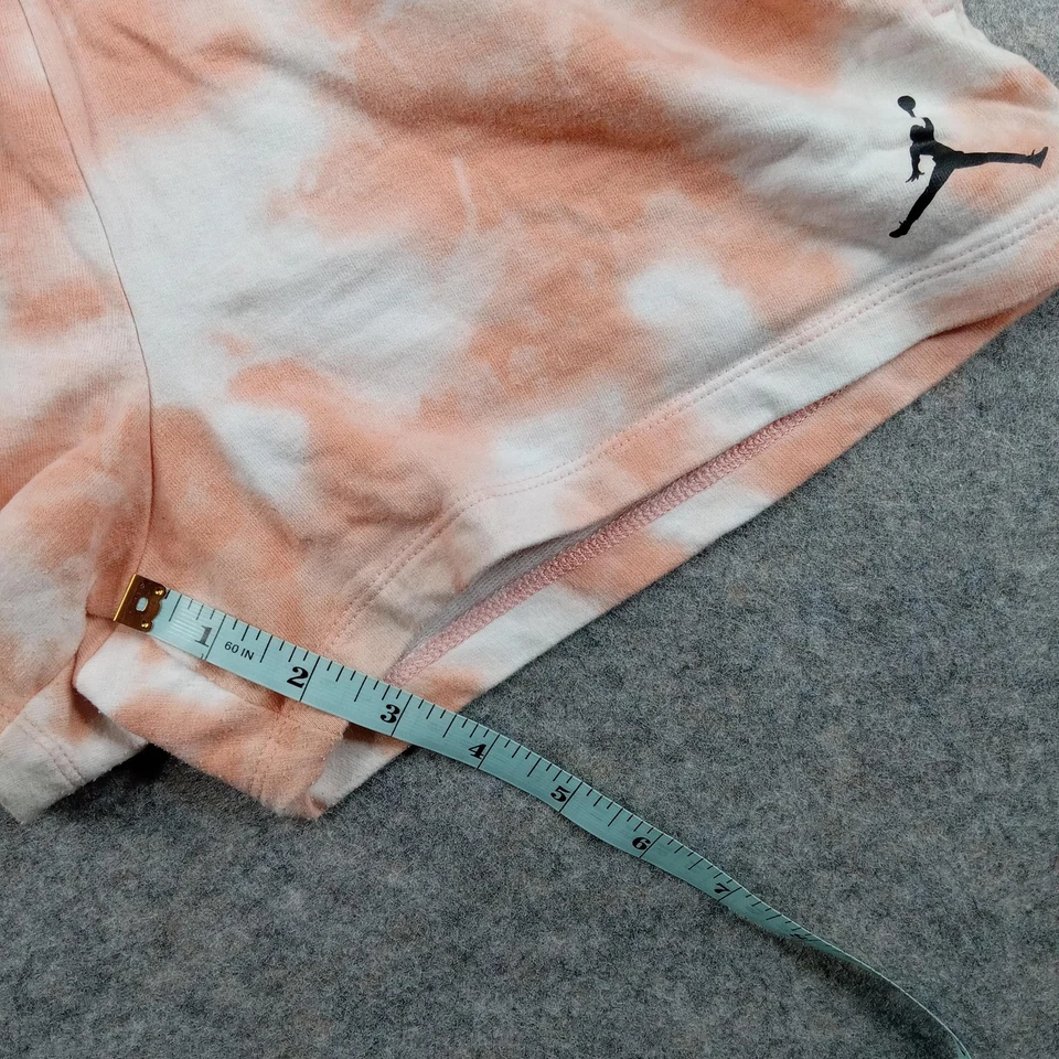 Pantalones Cortos Jordan Juveniles XL Blanco Melocotón Tie Dye Jumpman Polar Salón Atlético Informal Foto 4 de 4