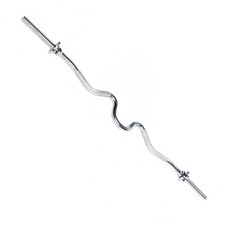 CAP Barbell Standard 1-Inch Threaded Curl Bar with Collars Chrome